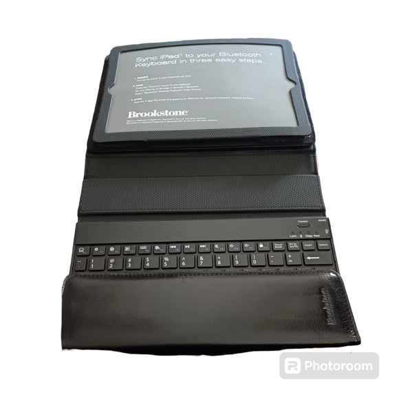 Brookstone Bluetooth Keyboard Pro Leather Case for ipad Air Tablet - Picture 3 of 5